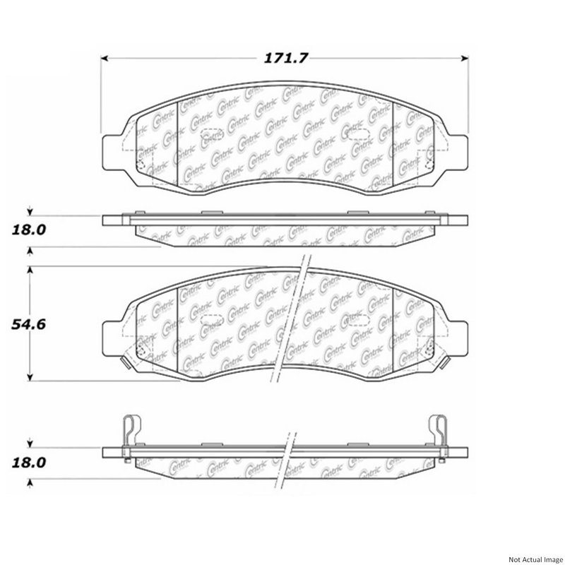 Centric 300.09620 Disc Brake Pad Set - Front