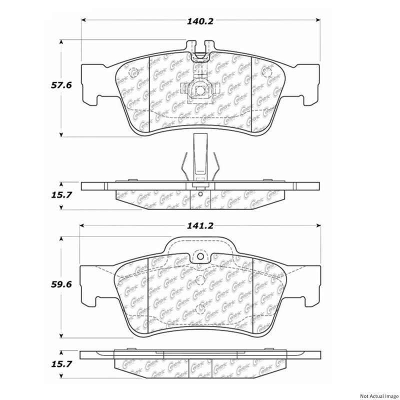 Centric 300.09860 Disc Brake Pad Set - Rear