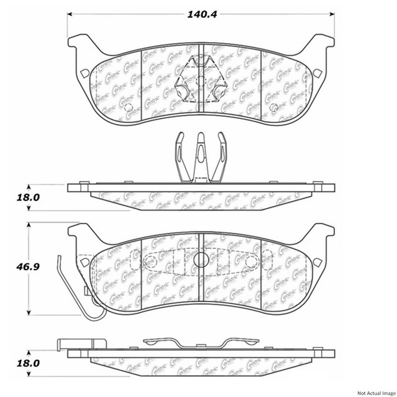 Centric 300.09980 Disc Brake Pad Set - Rear