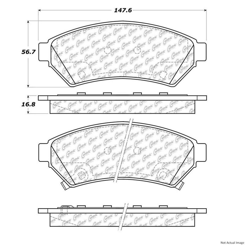 Centric 300.10750 Disc Brake Pad Set - Front
