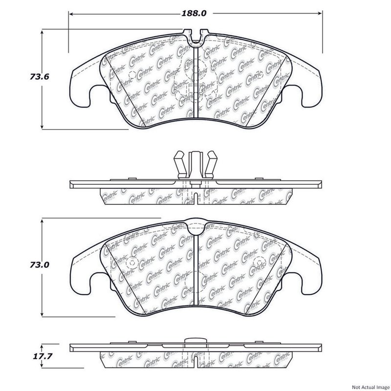 Centric 300.13220 Disc Brake Pad Set - Front