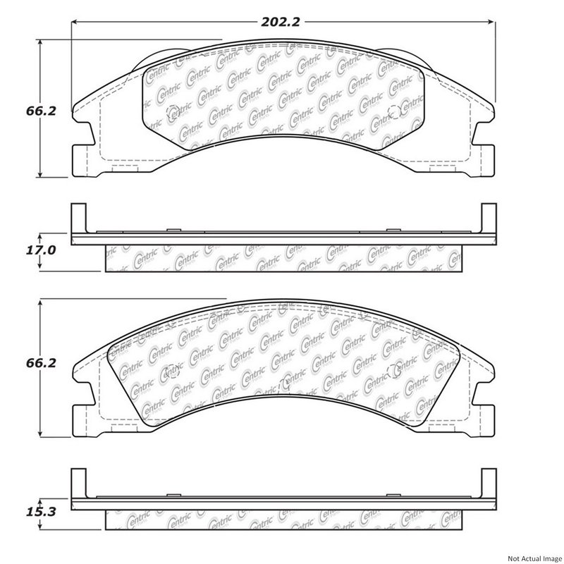 Centric 300.13290 Disc Brake Pad Set - Rear