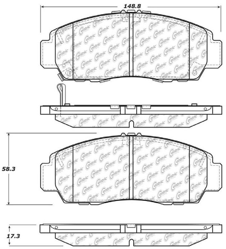 Centric 300.15060 Disc Brake Pad Set - Front