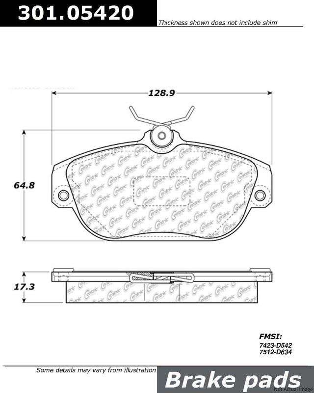 Centric 301.05420 Disc Brake Pad Set - Front