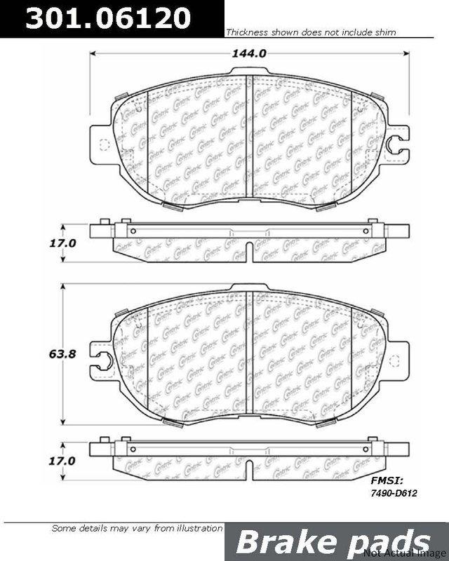 Centric 301.06120 Disc Brake Pad Set - Front