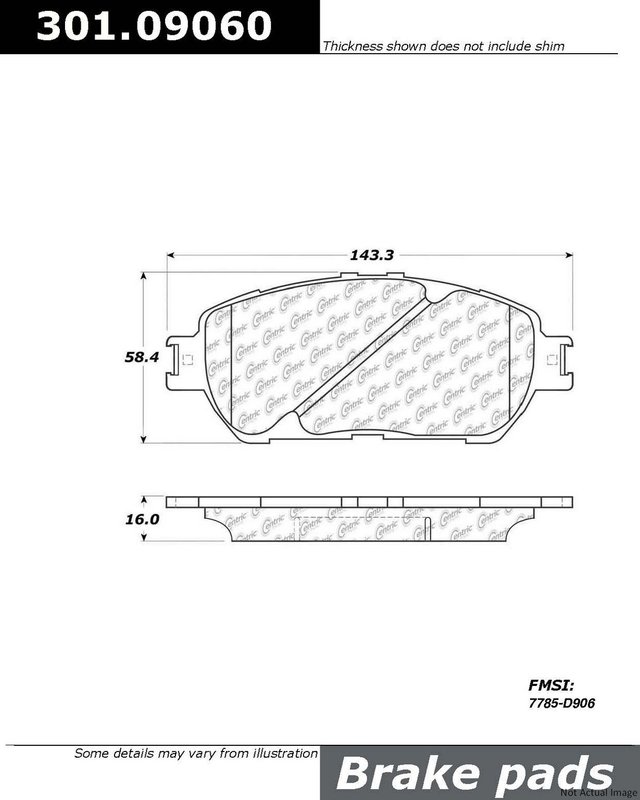 Centric 301.09060 Disc Brake Pad Set - Front