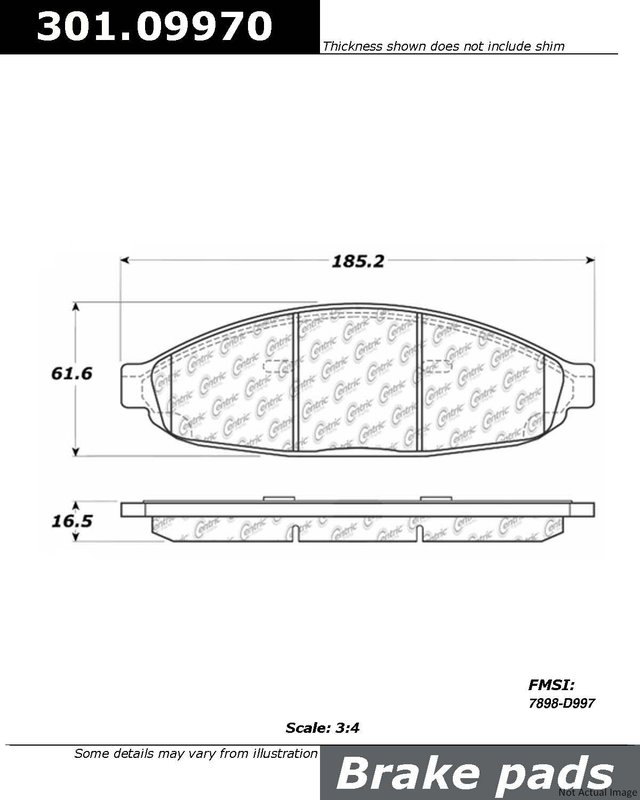 Centric 301.09970 Disc Brake Pad Set - Front