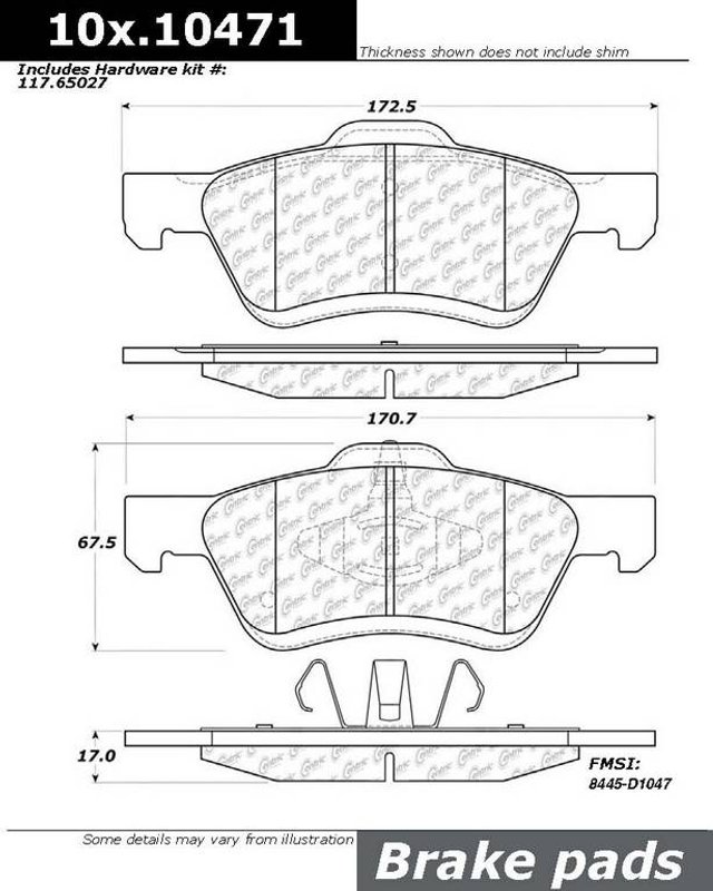 Centric 301.10471 Disc Brake Pad Set - Front