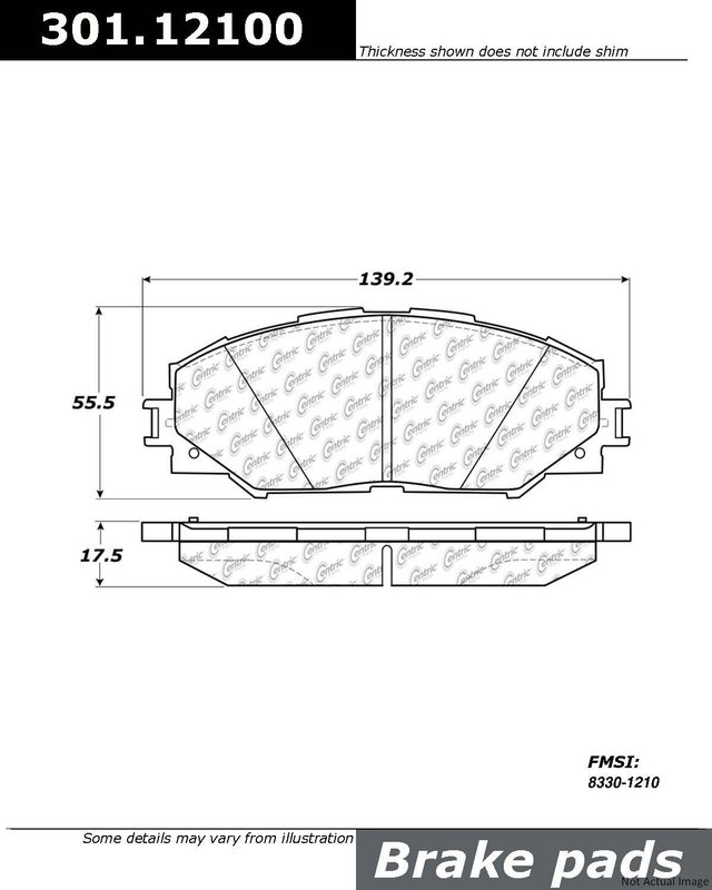 Centric 301.12100 Disc Brake Pad Set - Front