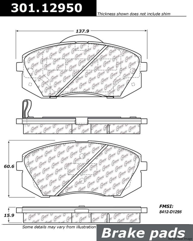 Centric 301.12950 Disc Brake Pad Set - Front