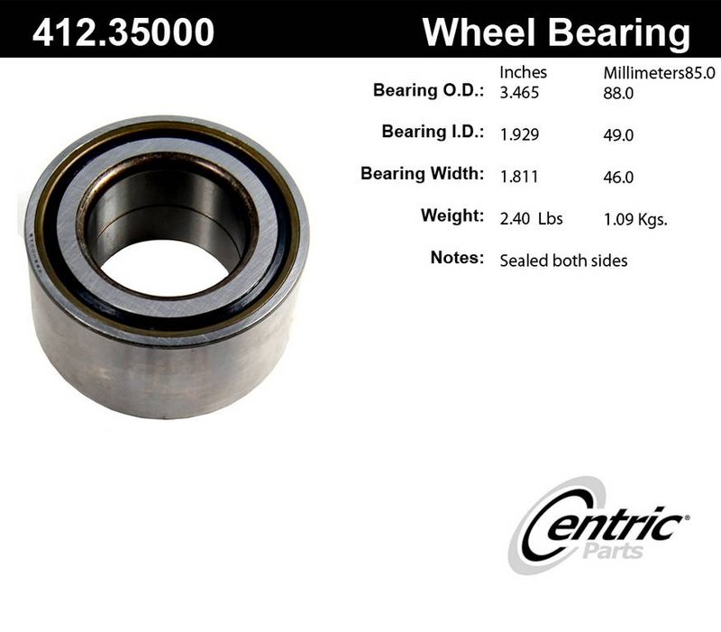 Centric 412.35000 Wheel Bearing - Front or Rear