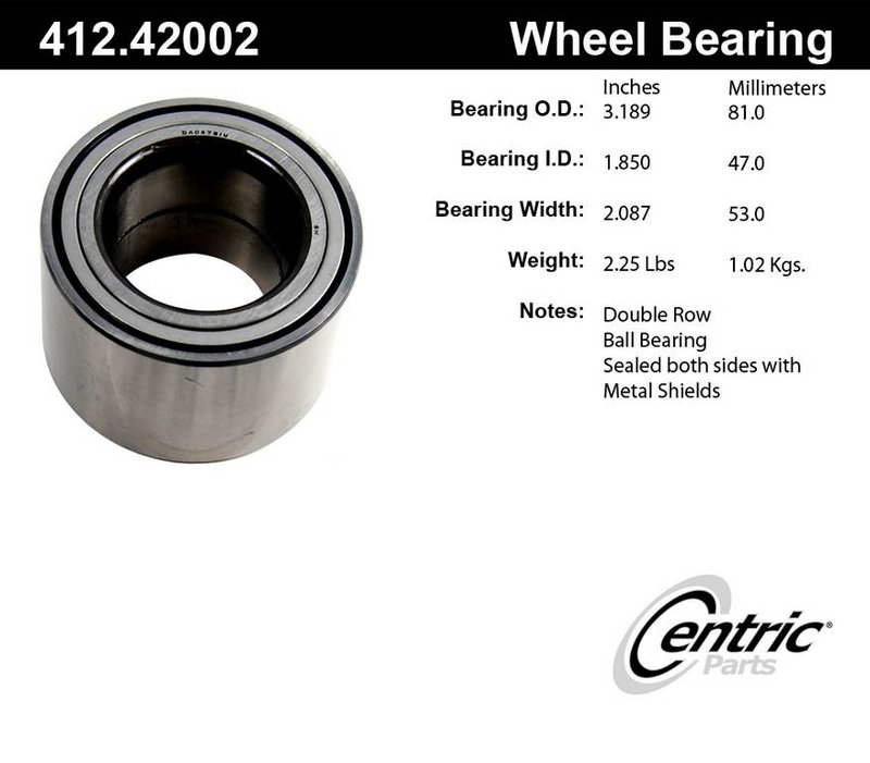 Centric 412.42002E Wheel Bearing - Front