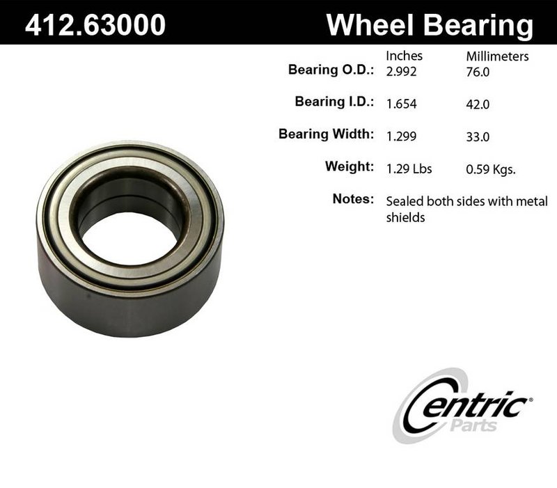 Centric 412.63000E Wheel Bearing - Front