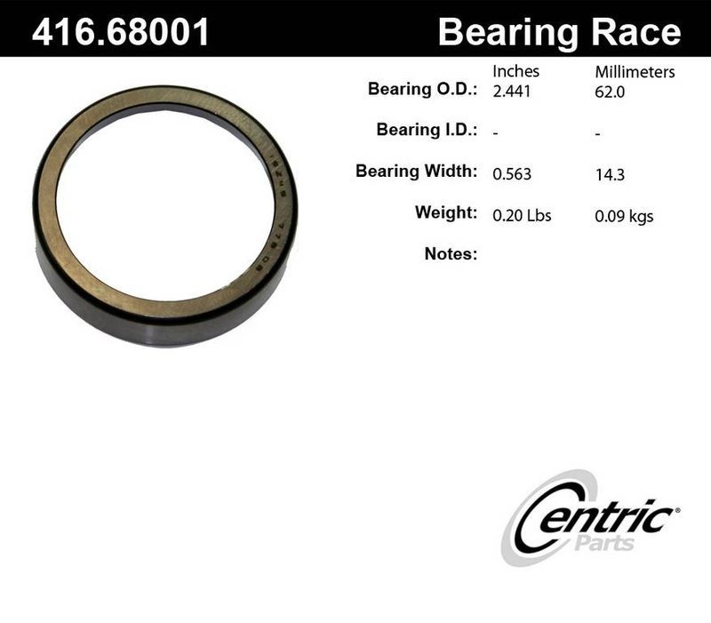 Centric 416.68001 Wheel Bearing Race - Front Inner, Front Outer, Rear or Rear Inner