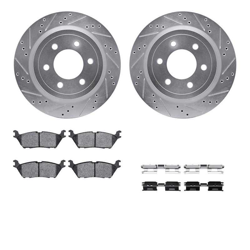 Dynamite Friction 7212-99270 Disc Brake Kit - Rear