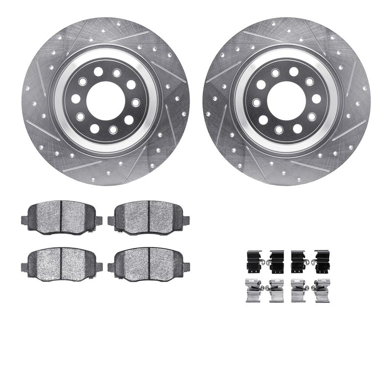 Dynamite Friction 7412-42012 Disc Brake Kit - Rear