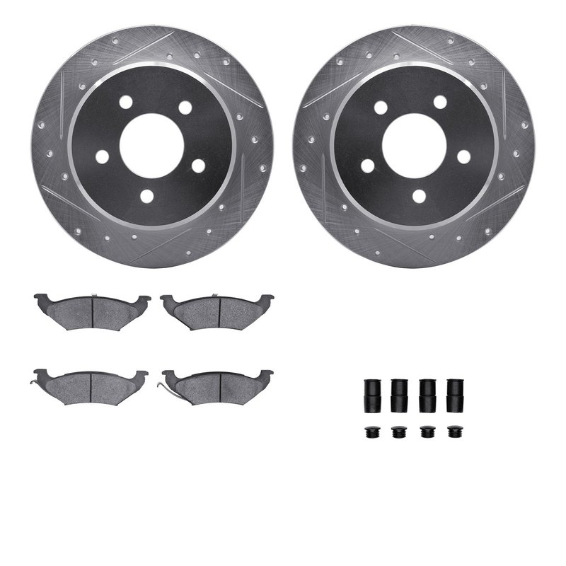 Dynamite Friction 7512-40278 Disc Brake Kit - Rear