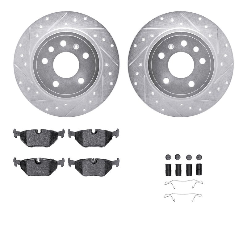 Dynamite Friction 7512-65008 Disc Brake Kit - Rear