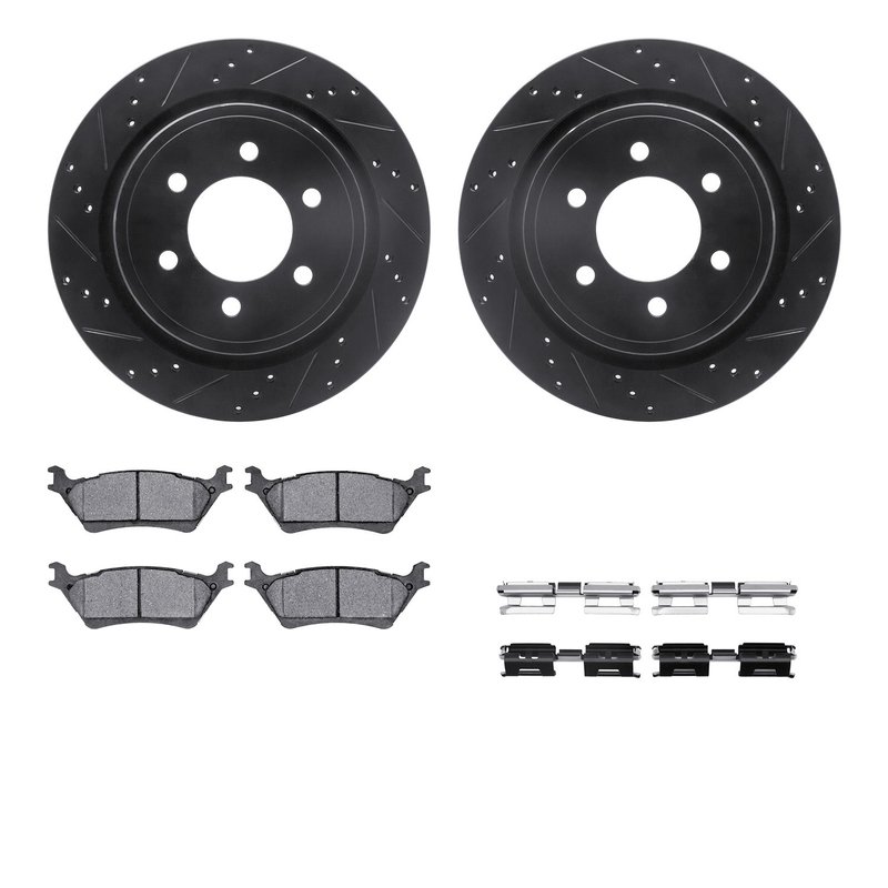 Dynamite Friction 8312-54208 Disc Brake Kit - Rear