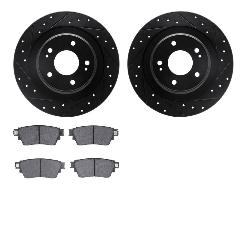 Dynamite Friction 8502-72066 Disc Brake Kit - Rear