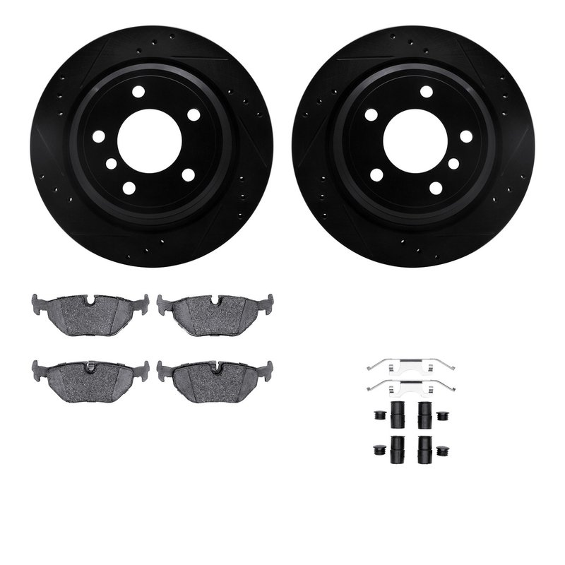 Dynamite Friction 8512-31042 Disc Brake Kit - Rear