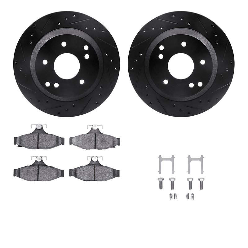 Dynamite Friction 8612-47000 Disc Brake Kit - Rear