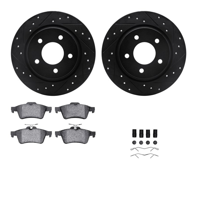 Dynamite Friction 8612-80001 Disc Brake Kit - Rear