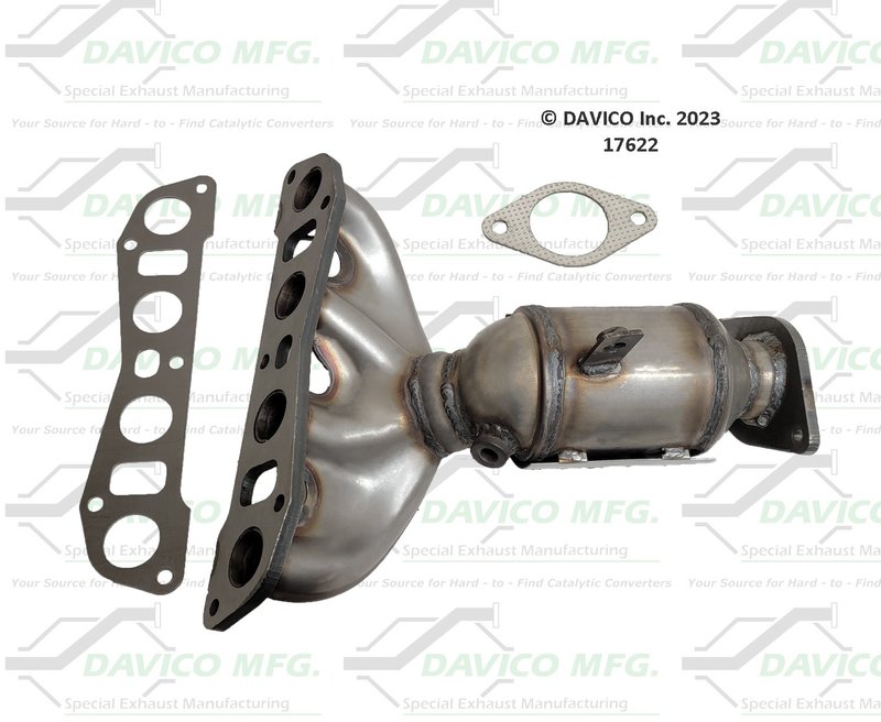 Davico 17622 Catalytic Converter with Integrated Exhaust Manifold - Front