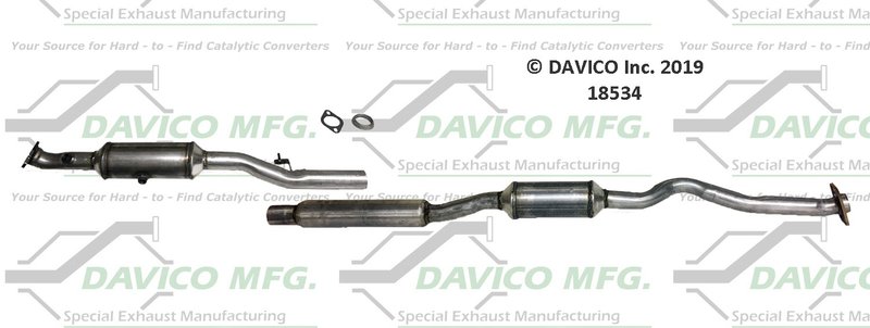 Davico 18534 Catalytic Converter - Center