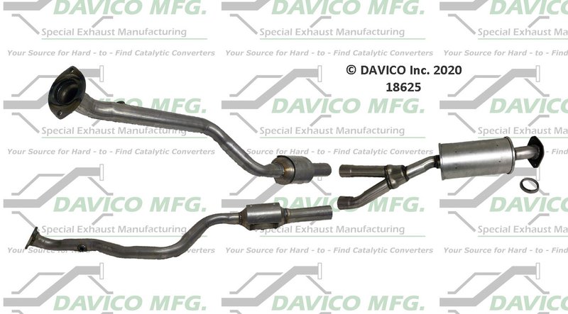Davico 18625 Catalytic Converter and Muffler Assembly - Center