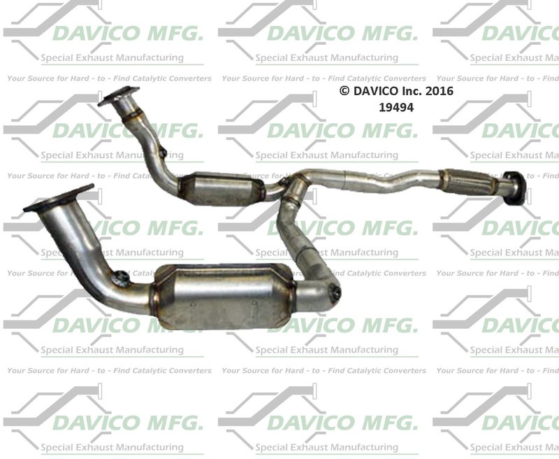 Davico 19494 Catalytic Converter - Center