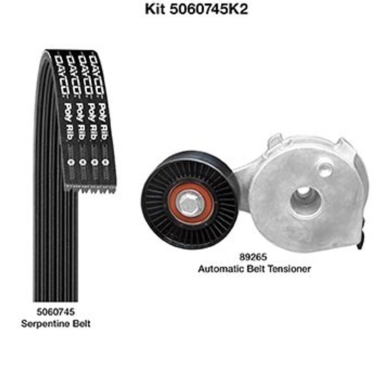 Dayco 5060745K2 Serpentine Belt Drive Component Kit - Main Drive