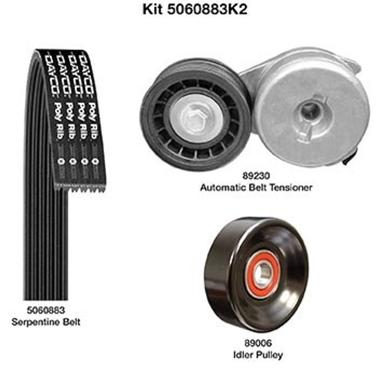 Dayco 5060883K2 Serpentine Belt Drive Component Kit - Main Drive