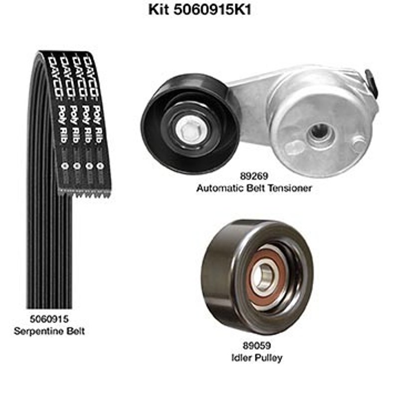 Dayco 5060915K1 Serpentine Belt Drive Component Kit - Main Drive