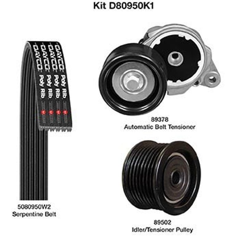 Dayco D80950K1 Serpentine Belt Drive Component Kit