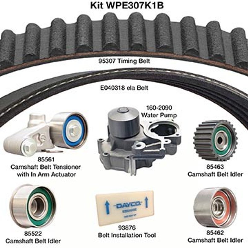 Dayco WPE307K1B Engine Timing Belt Kit with Water Pump