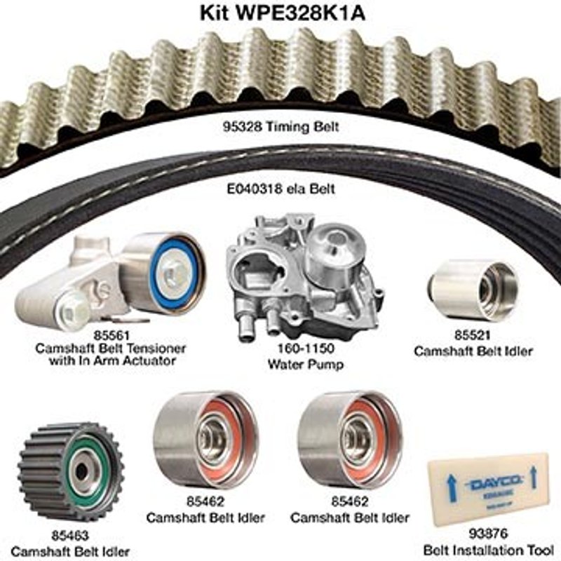 Dayco WPE328K1A Engine Timing Belt Kit with Water Pump