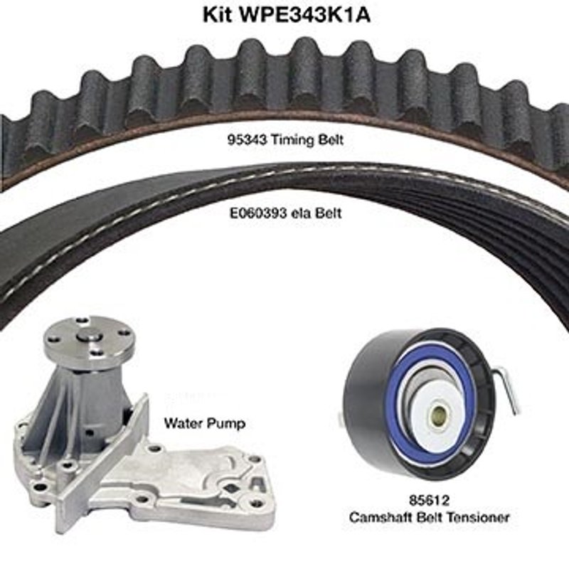 Dayco WPE343K1A Engine Timing Belt Kit with Water Pump