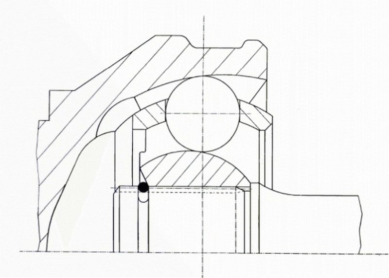GKN Loebro 306282 CV Joint Kit - Front Right Outer