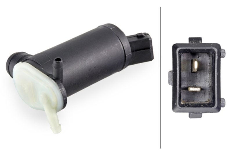 Hella 006847001 Windshield Washer Pump - Front