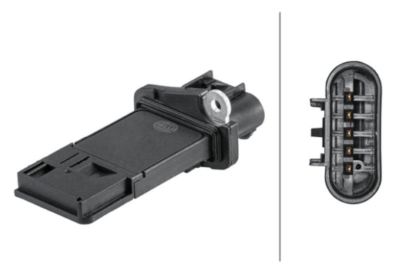 Hella 358095611 Mass Air Flow Sensor - Front or Right