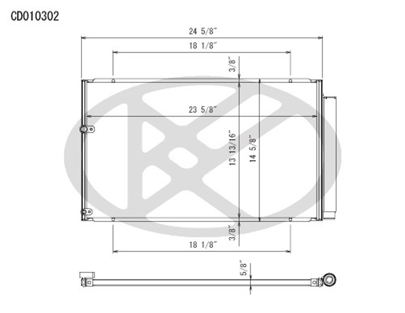 Koyorad CD010302 A/C Condenser