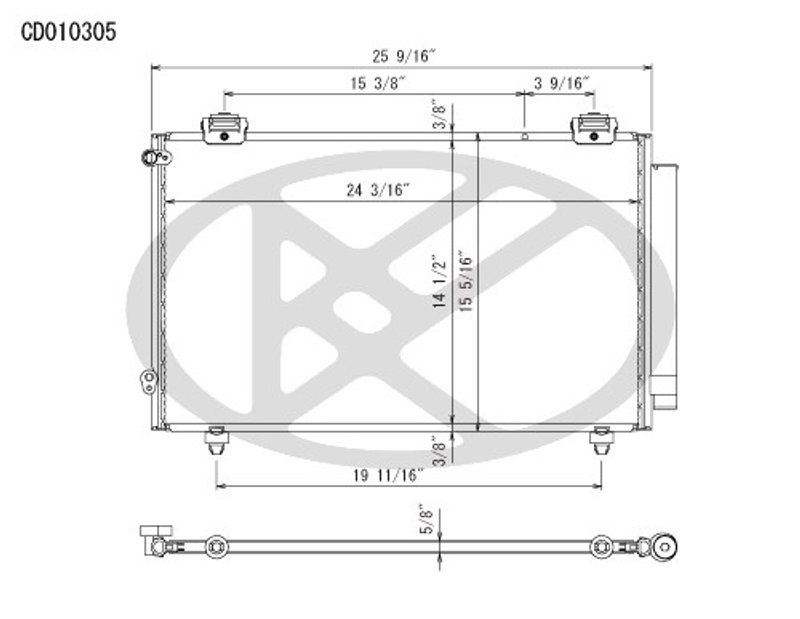 Koyorad CD010305 A/C Condenser