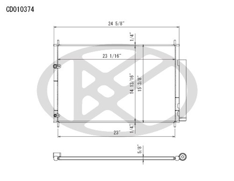 Koyorad CD010374 A/C Condenser