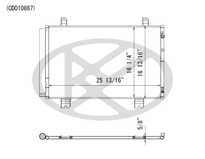 Koyorad CD010887 A/C Condenser