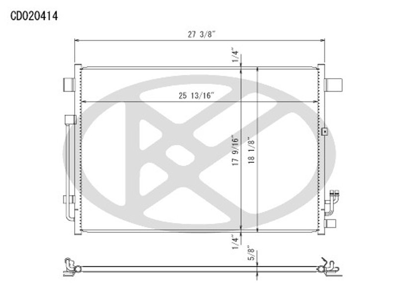 Koyorad CD020414 A/C Condenser