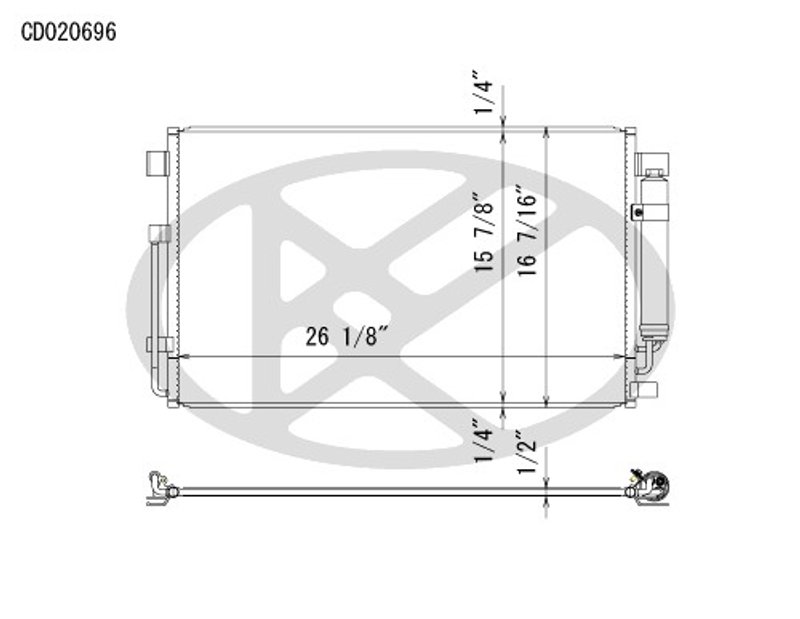 Koyorad CD020696 A/C Condenser