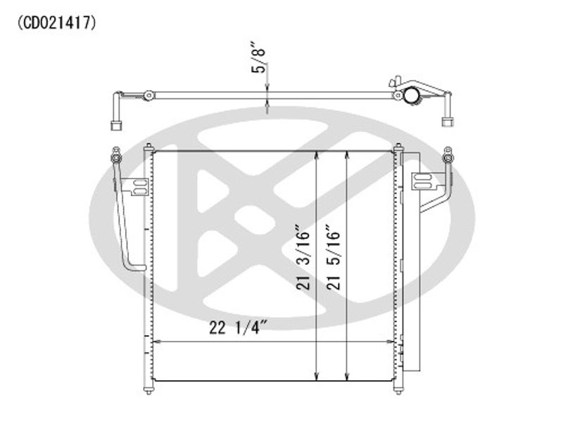 Koyorad CD021417 A/C Condenser
