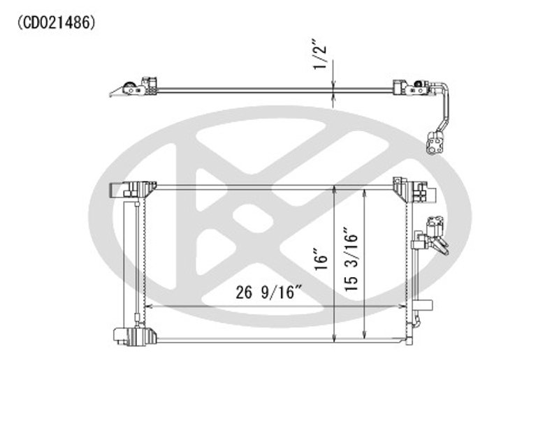 Koyorad CD021486 A/C Condenser
