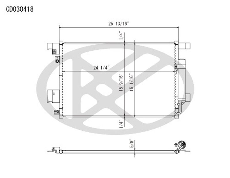 Koyorad CD030418 A/C Condenser